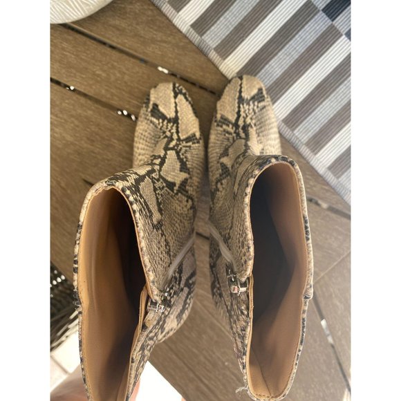 SCHUTZ Pally Snake Print Clear Heel Booties NWOB 8 - Picture 11 of 13